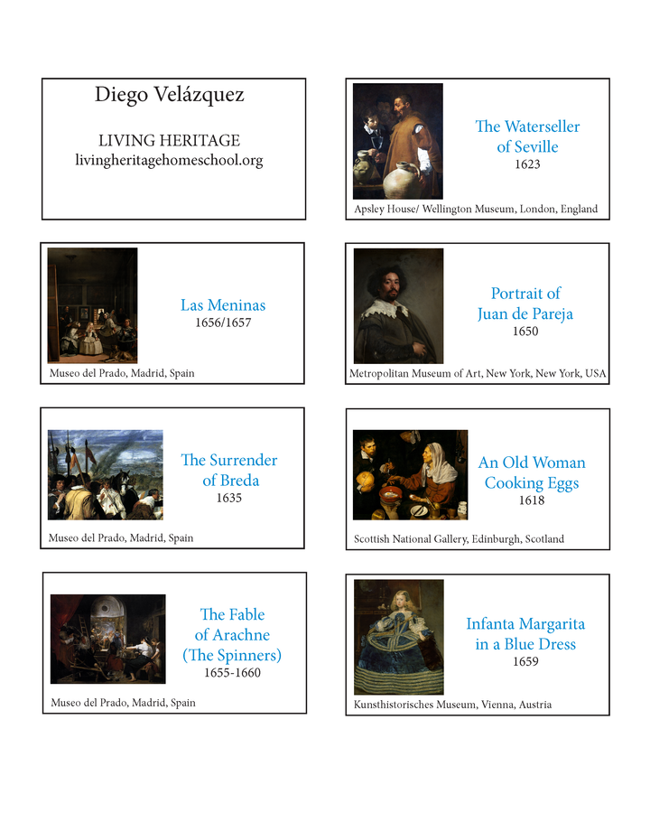 Diego Velázquez Art Prints — Digital Download
