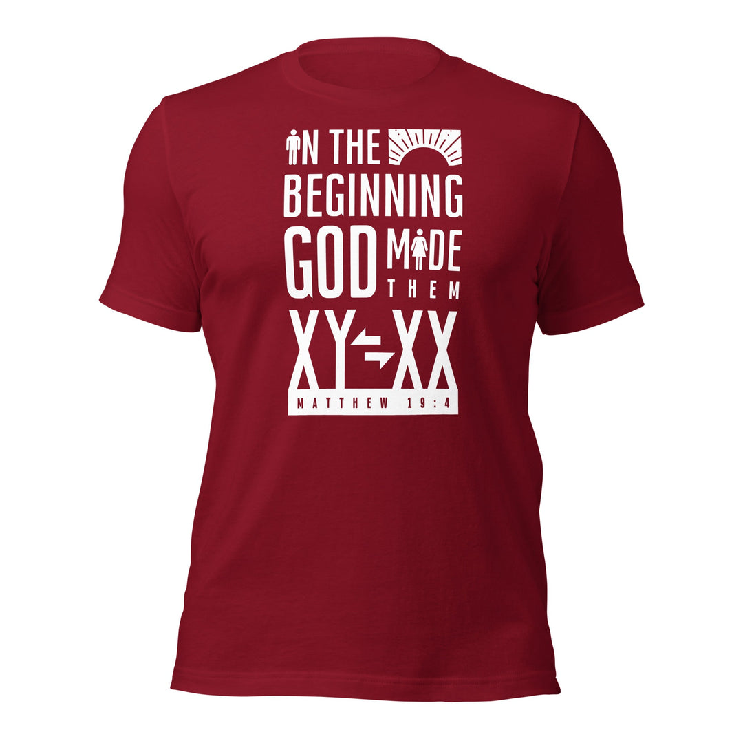 Matthew 19:4 "XY XX" T-shirt (Unisex)