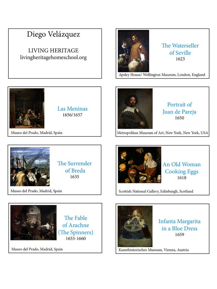 Diego Velázquez Art Prints — Digital Download