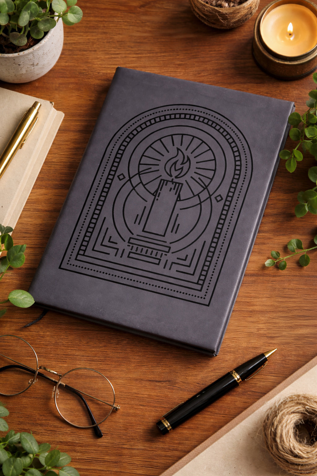 "Growing in Evangelism and Missions" — Faux Leather Journal