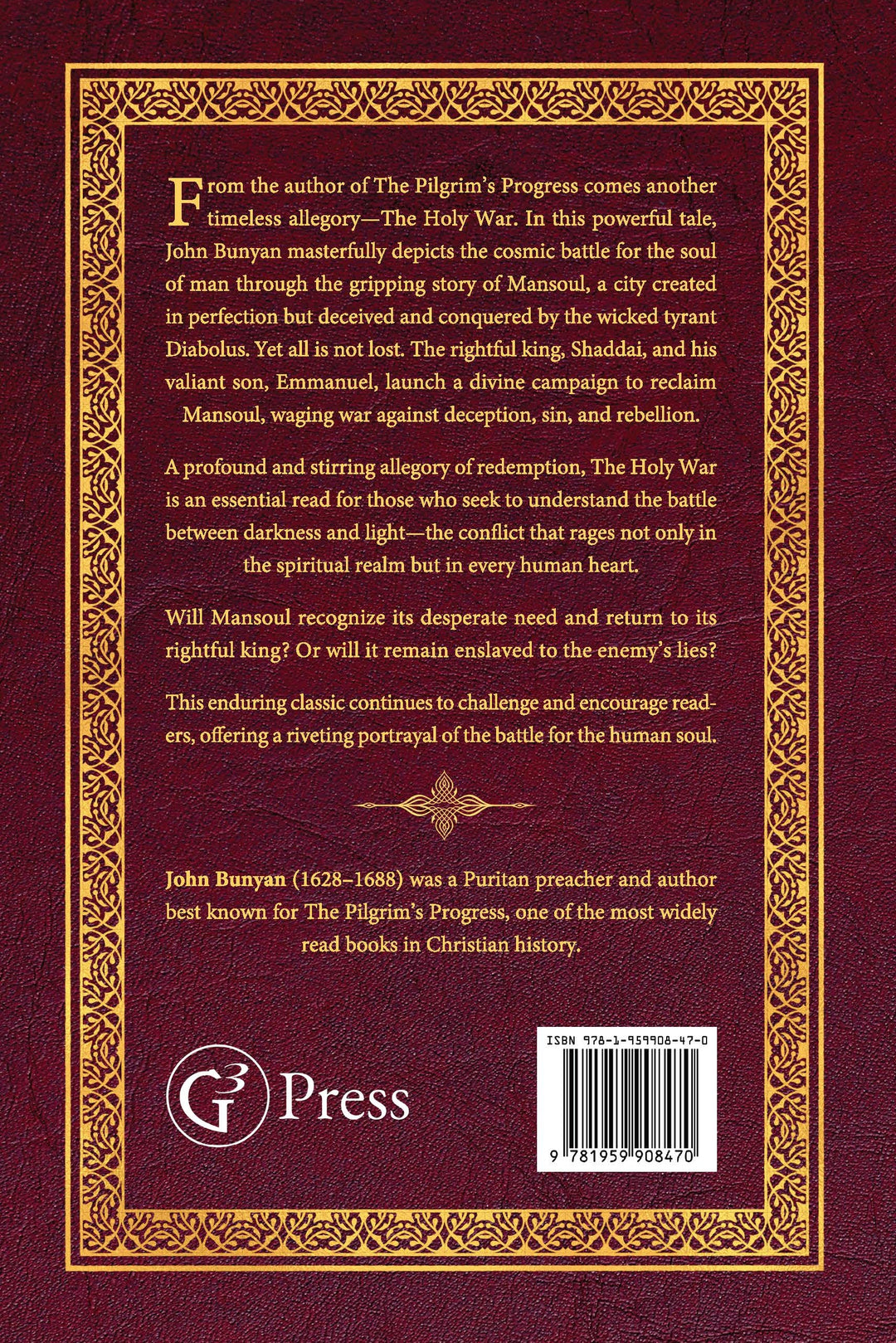 The Holy War: Made by Shaddai upon Diabolus for the Regaining of the Metropolis of the World