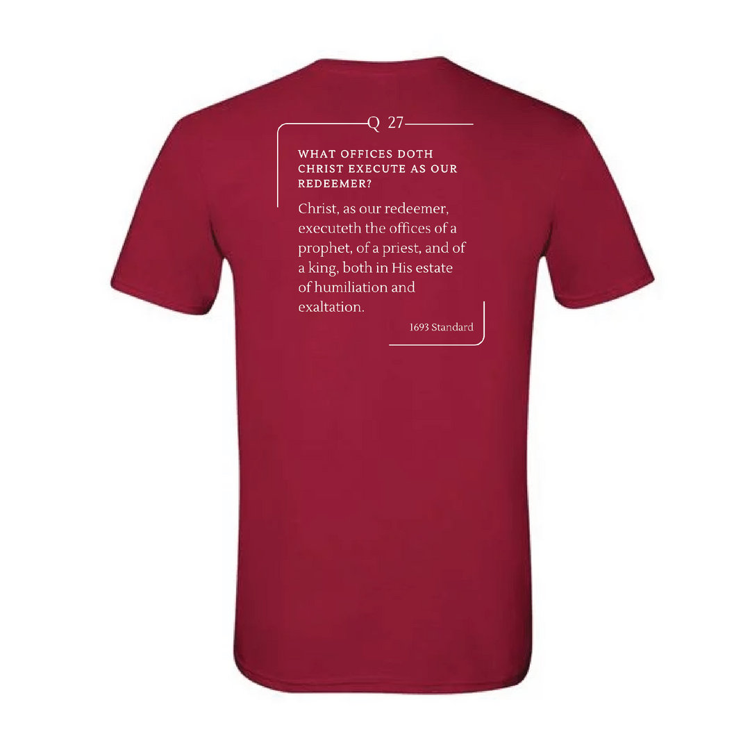 The 1693 Standard Baptist Catechism T-shirt: Question 27