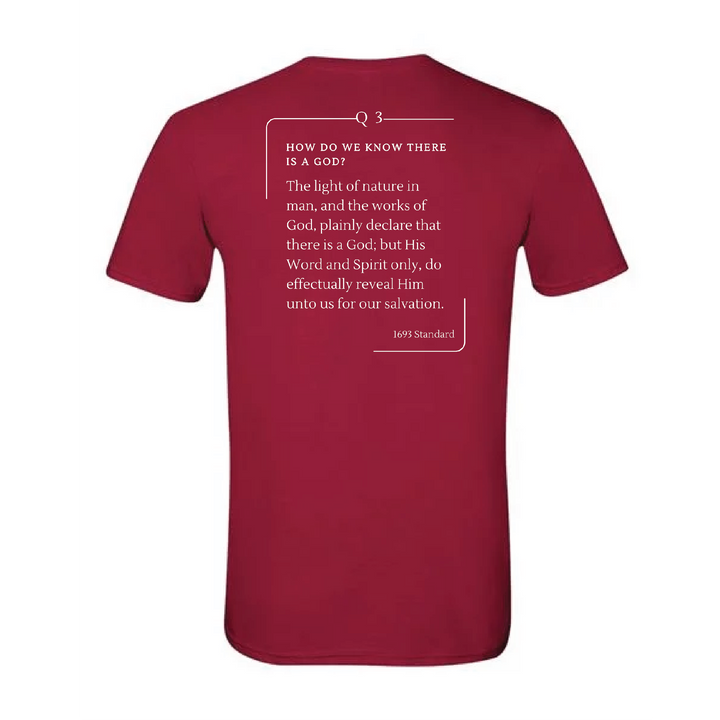 The 1693 Standard Baptist Catechism T-shirt: Question 3
