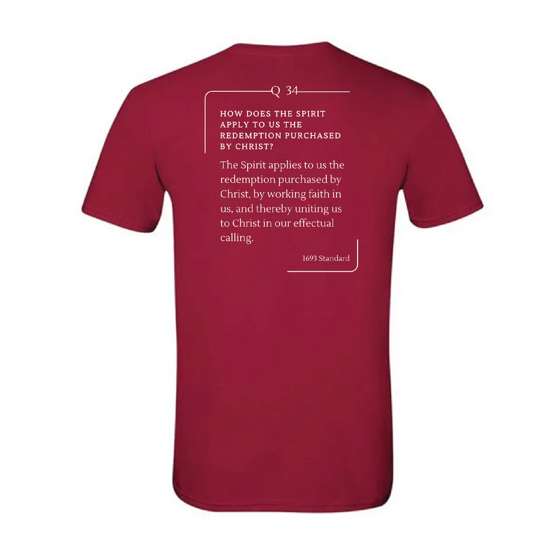 The 1693 Standard Baptist Catechism T-shirt: Question 34