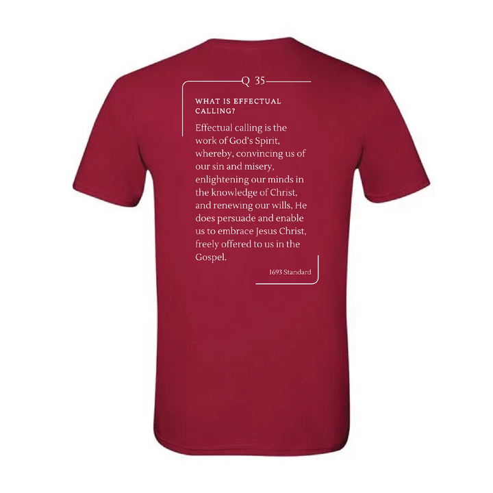 The 1693 Standard Baptist Catechism T-shirt: Question 35