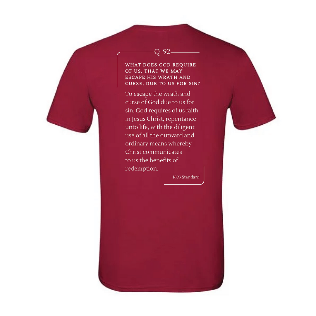 The 1693 Standard Baptist Catechism T-shirt: Question 92
